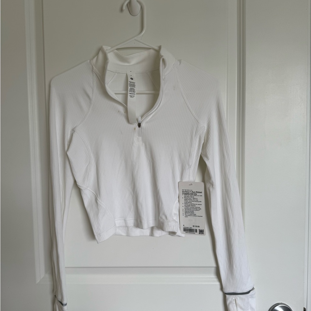 Lululemon Athletica White Long Sleeve Top